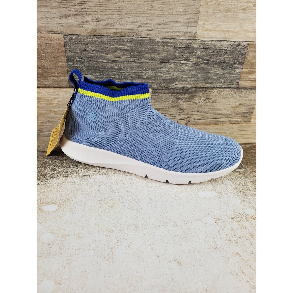 Spenco Waco Pure Love Womens Shoes Sz 7 B Comfort Blue Fog knit Stretch Cuff